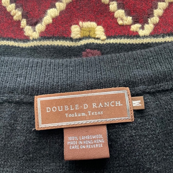 NWOT Double D Ranch Western Cowgirl Lambswool Fringe Maxi Skirt Holiday Black M - Picture 9 of 9